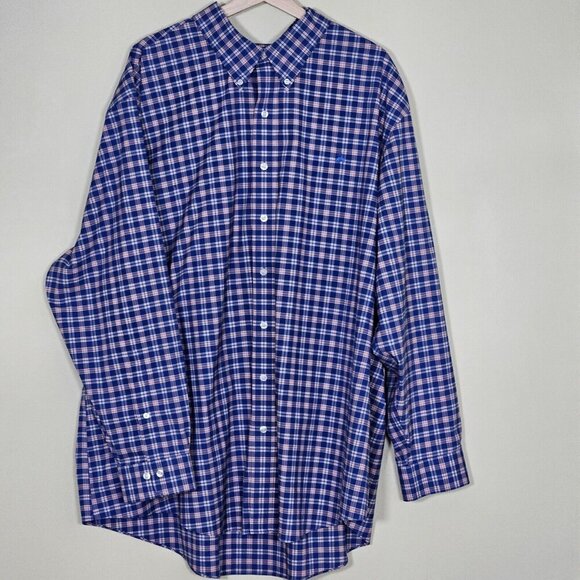 Brooks Brothers Other - Brooks Brothers Shirt Men 3XL Multicolor Blue Plaid LS Embroidery Preppy Boho